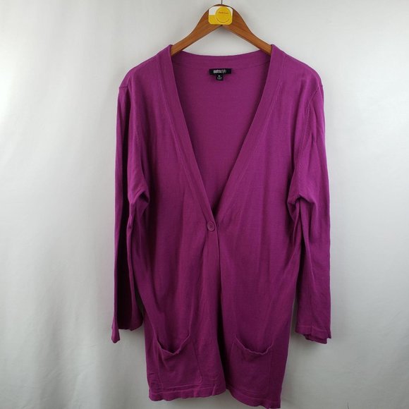 metrostyle Sweaters - Metro Style One Button Cardigan Sweater Sz XL